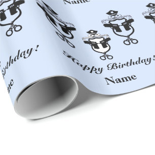 Gesetzesvollstreckung-Geburtstags-Packpapier Geschenkpapier