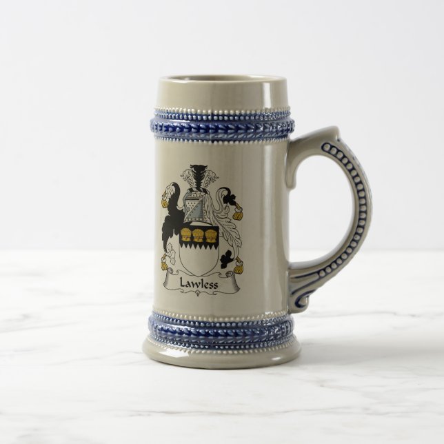 Gesetzloses Wappen Stein - Familienwappen Bierglas (Rechts)