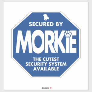 Gesichert von Morkie Aufkleber