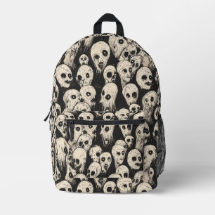 Gesichertes Ghost-Gesichtsmuster Bedruckter Rucksack