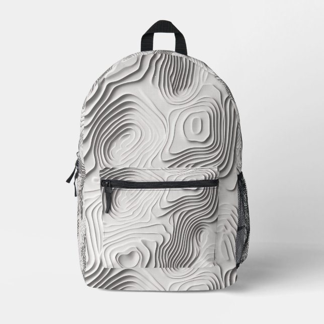 Gesichertes topographisches Muster Bedruckter Rucksack (Vorderseite)
