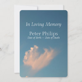 Gesicht Cloud 3 Beerdigung Ankündigung Einladung