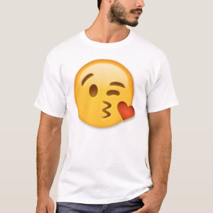 Gesicht, das ein Kuss emoji wirft T-Shirt