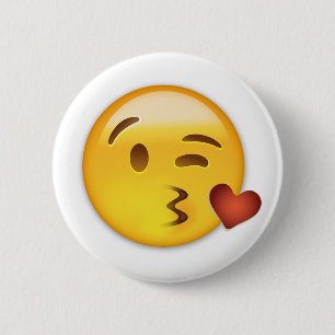 Gesicht, das einen Kuss Emoji wirft Button