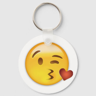 Gesicht, das einen Kuss Emoji wirft Schlüsselanhänger