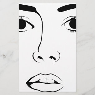 Gesicht der Frau Briefpapier