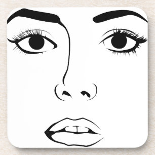 Gesicht der Frau Untersetzer
