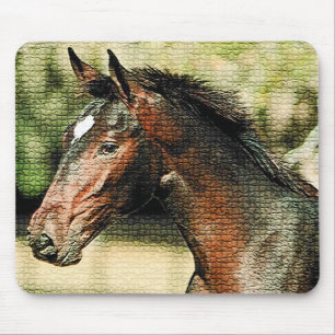 Gesicht der roten Mosaiksteine Mousepad