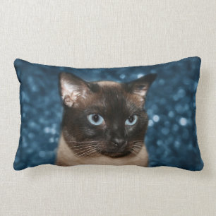Gesicht der siamesischen Katze Lendenkissen