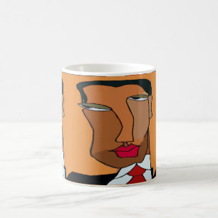 Gesicht des abstrakten Mannes 7 Kaffeetasse