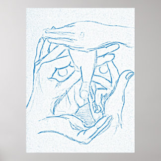 Gesicht des Hands Poster