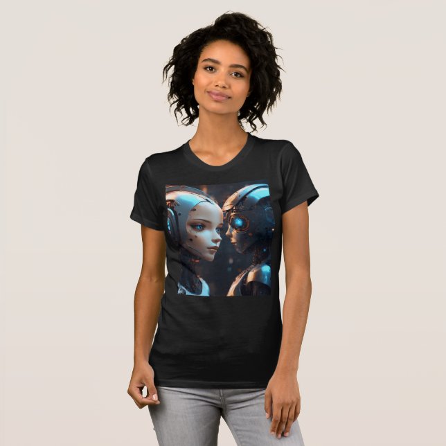 Gesicht des KI-Chatts T-Shirt (Vorne ganz)