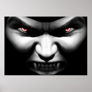 Gesicht des schlechten Vampirs-Plakat-Druckes Poster