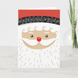 Gesicht des Weihnachtsmanns Feiertagskarte