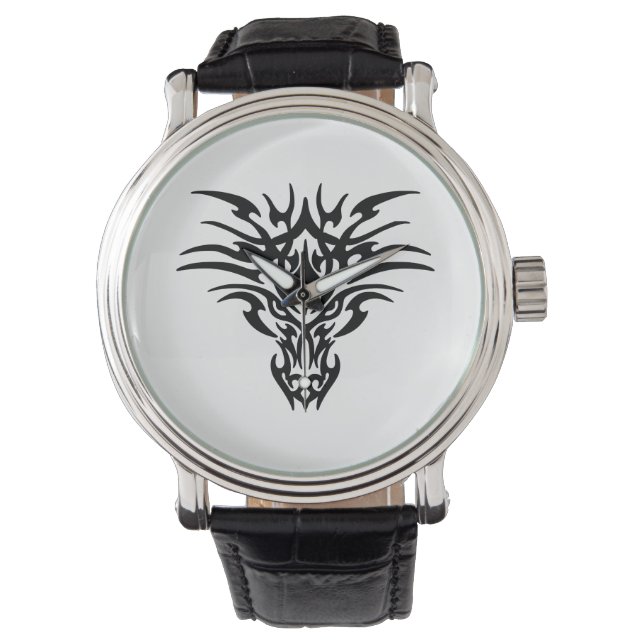 Gesicht-Dragon-Tattoo Armbanduhr (Vorderseite)