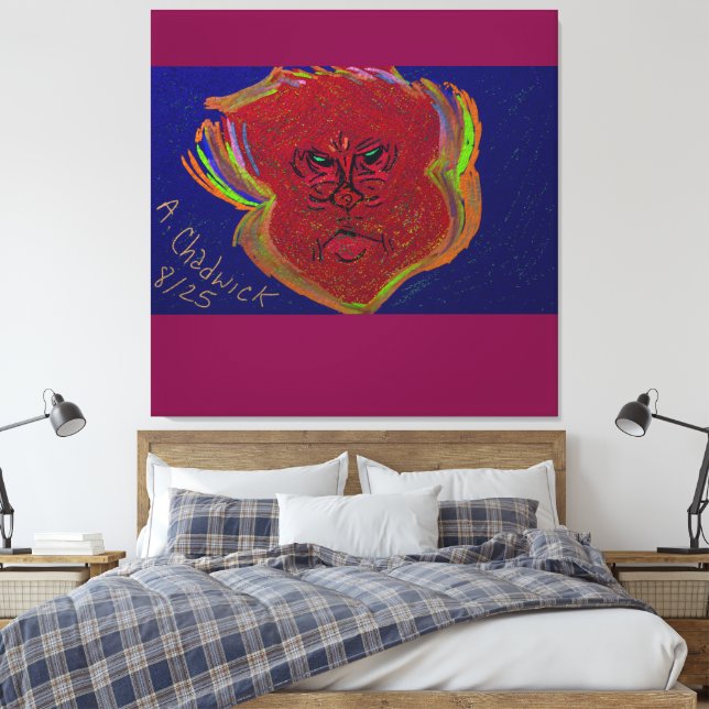 Gesicht einer Flamme Leinwanddruck (Insitu (Schlafzimmer))