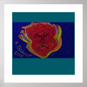 Gesicht einer Flamme Poster