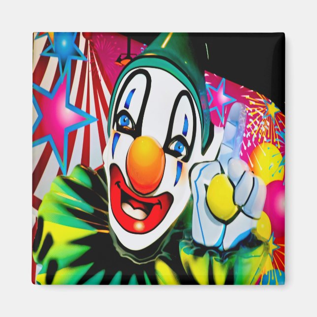 Gesicht eines Clownmagneten Magnet (Vorne)