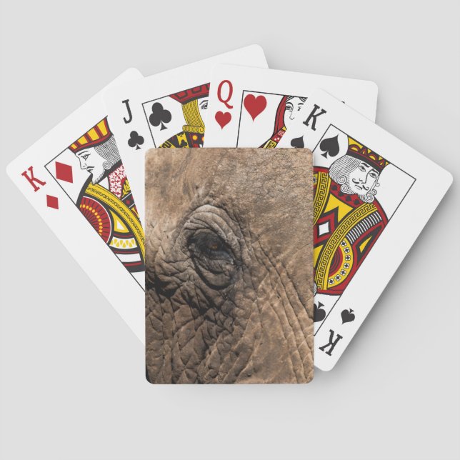 Gesicht eines Elefanten Spielkarten (Rückseite)
