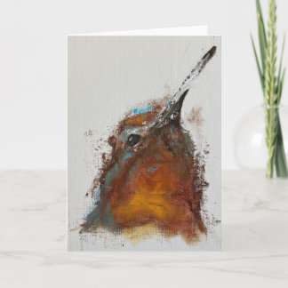 Gesicht eines Hummingvogels Karte