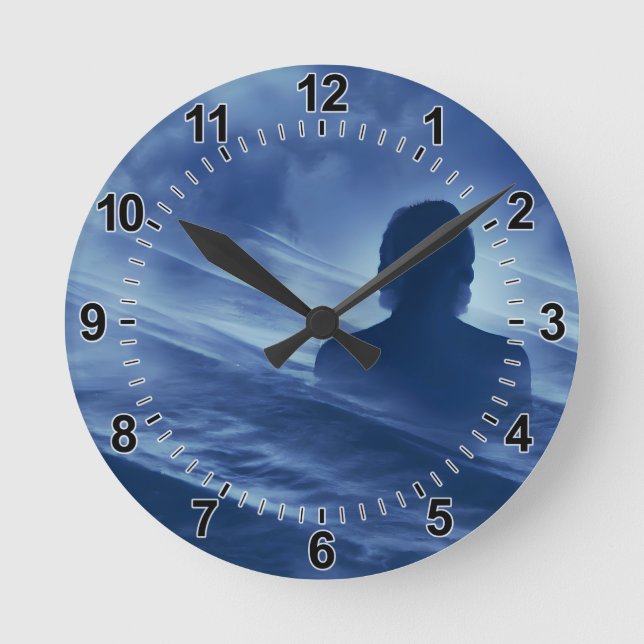 Gesicht es allein runde wanduhr (Vorderseite)