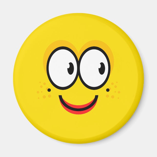 Gesicht - Gelbes Magnet (Vorne)