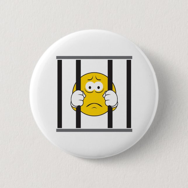 Gesicht im Gefängnis Button (Vorderseite)