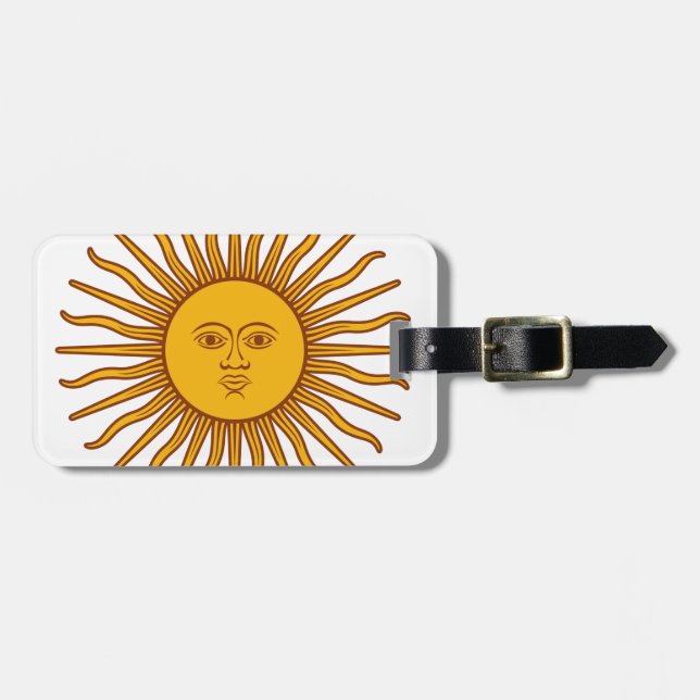 Gesicht im Sun - Sonnenschein Gepäckanhänger (Vorderseite horizontal)
