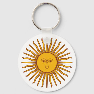 Gesicht im Sun - Sonnenschein Schlüsselanhänger