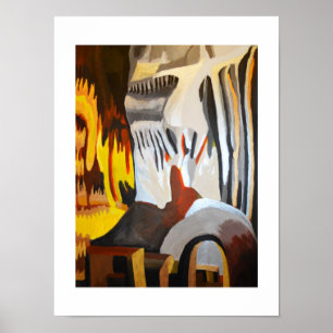 Gesicht in den Felsen Poster