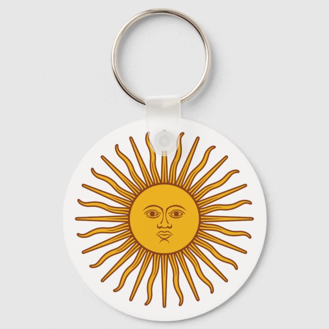 Gesicht in der Sonne - Sonnenschein Schlüsselanhänger (Vorderseite)