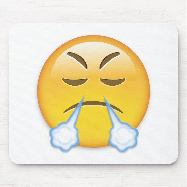 Gesicht mit Blick von Triumph Emoji Mousepad (Vorne)