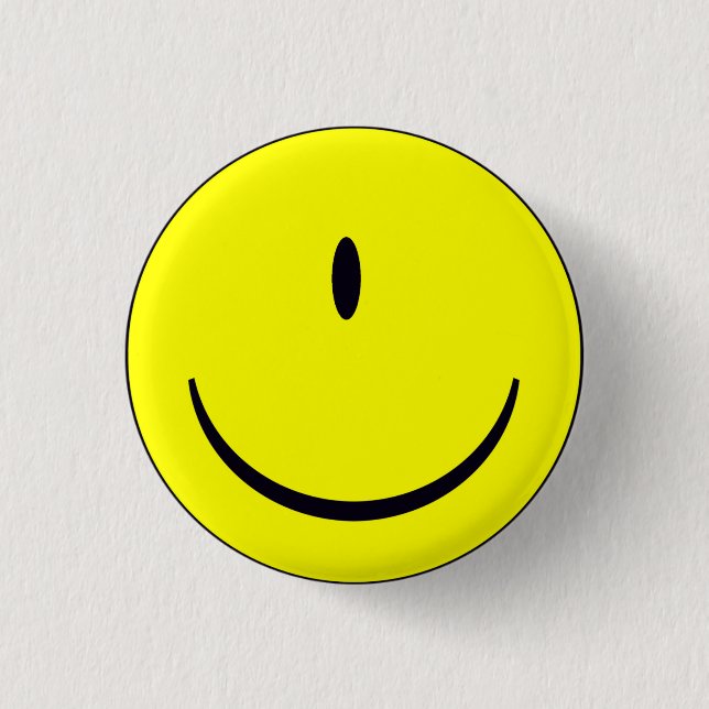 Gesicht mit einem Augen-lustigen Knopf-Abzeichen Button (Vorderseite)