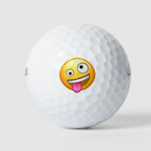 Gesicht mit einem großen und einem kleinen Auge -  Golfball