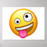 Gesicht mit einem großen und einem kleinen Auge - 