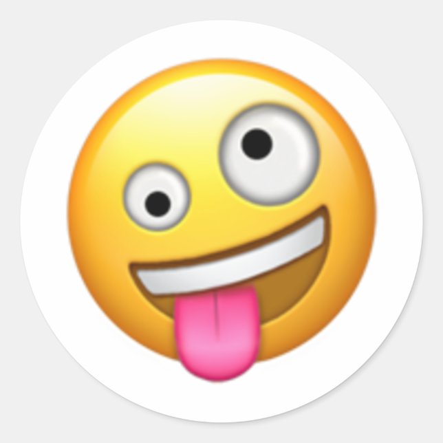Gesicht mit einem großen und einem kleinen Auge -  Runder Aufkleber (Vorderseite)