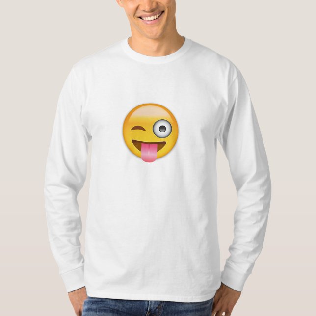Gesicht mit festem lecken heraus auf und Auge T-Shirt (Vorderseite)