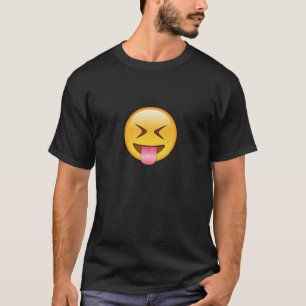 Gesicht mit festem lecken heraus u. fest T-Shirt