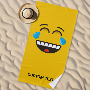 Gesicht mit Freudentränen Strandtuch