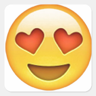 Gesicht mit geformtem Aufkleber emoji Augen des