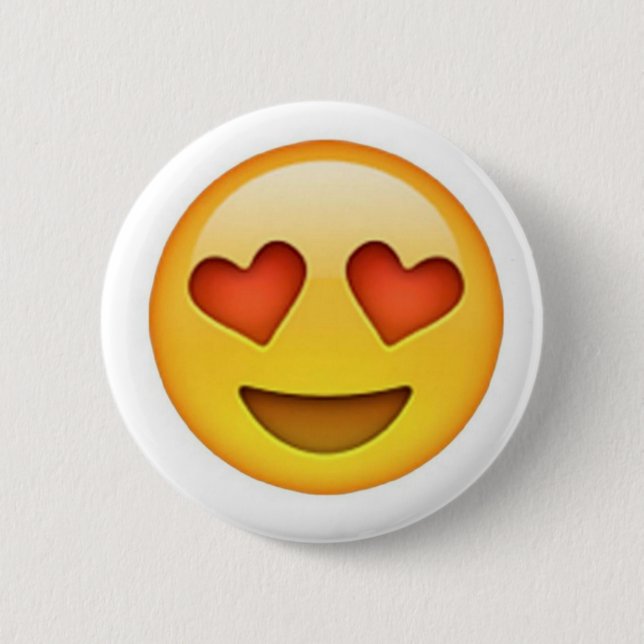 Gesicht mit geformtem Aufkleber emoji Augen des Button (Vorderseite)