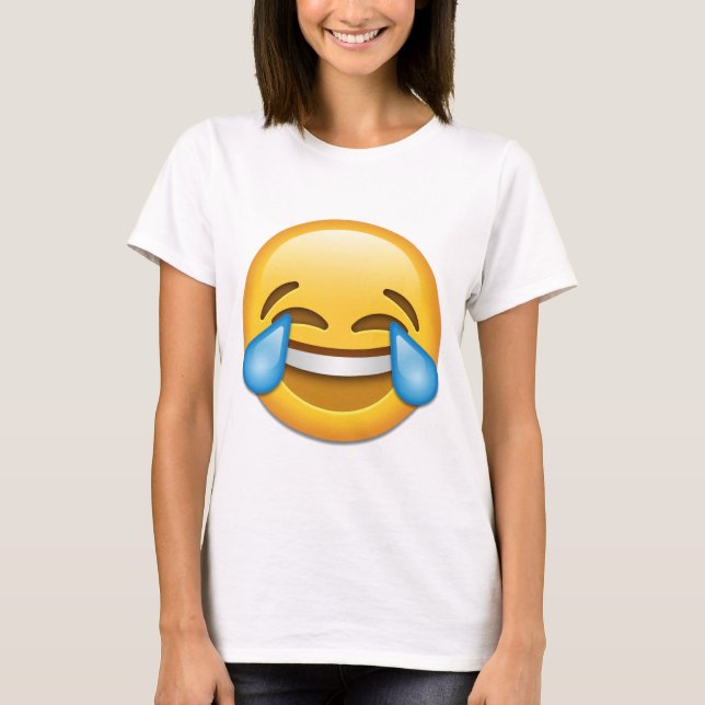 Gesicht mit Rissen von Freude emoji T-Shirt (Vorderseite)