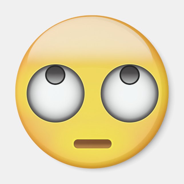Gesicht mit rollenden Augen Emoji Magnet (Vorne)