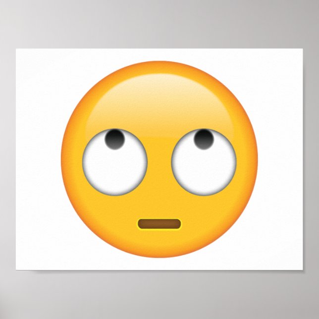Gesicht mit rollenden Augen - Emoji Poster (Vorne)