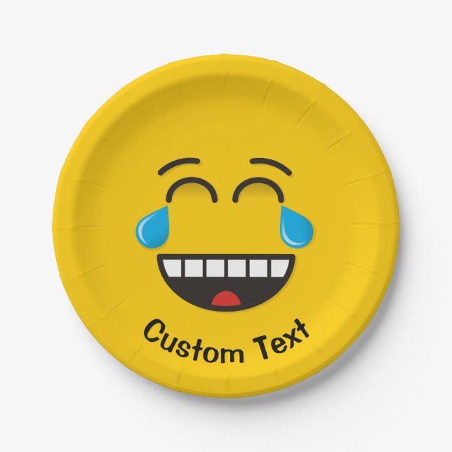 Gesicht mit Tränen von Joy Paper Plate Pappteller (Vorderseite)