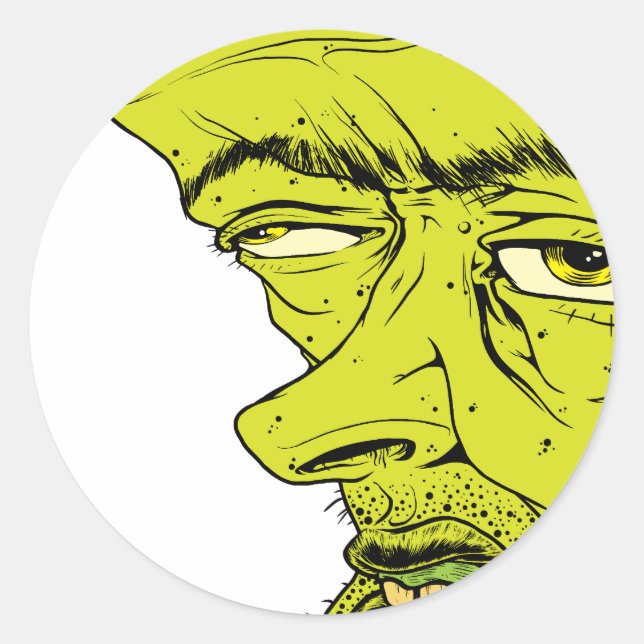 Gesicht Runder Aufkleber (Vorderseite)