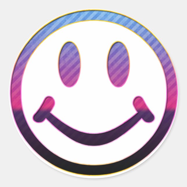 Gesicht Runder Aufkleber (Vorderseite)