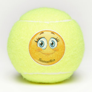 Gesicht Tennisbälle
