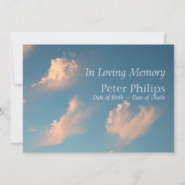 Gesicht Wolke 1 Beerdigung Ankündigung Einladung