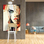 Gesichter - 002 leinwanddruck<br><div class="desc">Einzigartige Kollektion dynamischer,  moderner Pop Kunst inspiriert Frauen zeigt Illustrationen.</div>